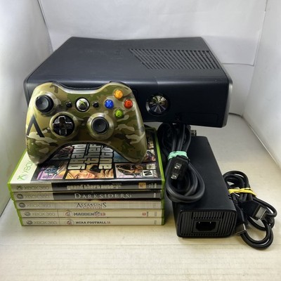 Xbox 360 S Slim 4GB Console Bundle Controller w/5 Games - Lot 37