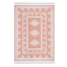 Garvee - Machine Washable - 4'x6' Vintage Design Area Rug ohemian Style Pink