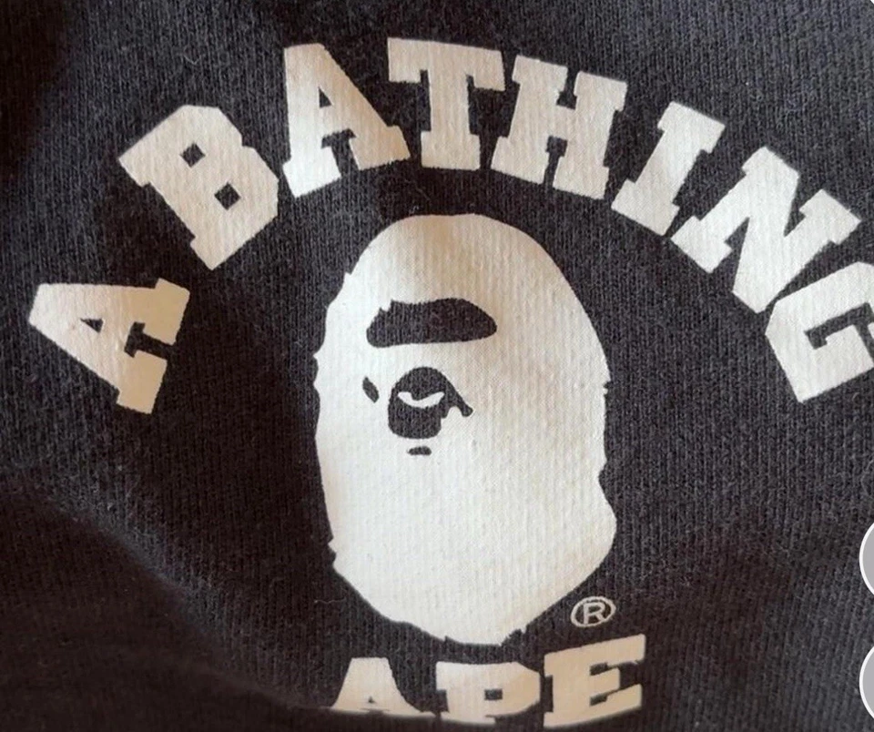 BAPE Sudadera con Capucha Blanco y Negro Talla Pequeña Foto 3 de 4