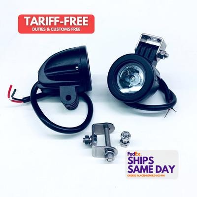 Drag Race Solutions 7001-002B, Two Led Dragster Headlights - Black 2-Pack Black 