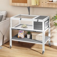 Tortoise Habitat with Legs  Wheels Indoor  Outdoor Tortoise Cage with Shelf