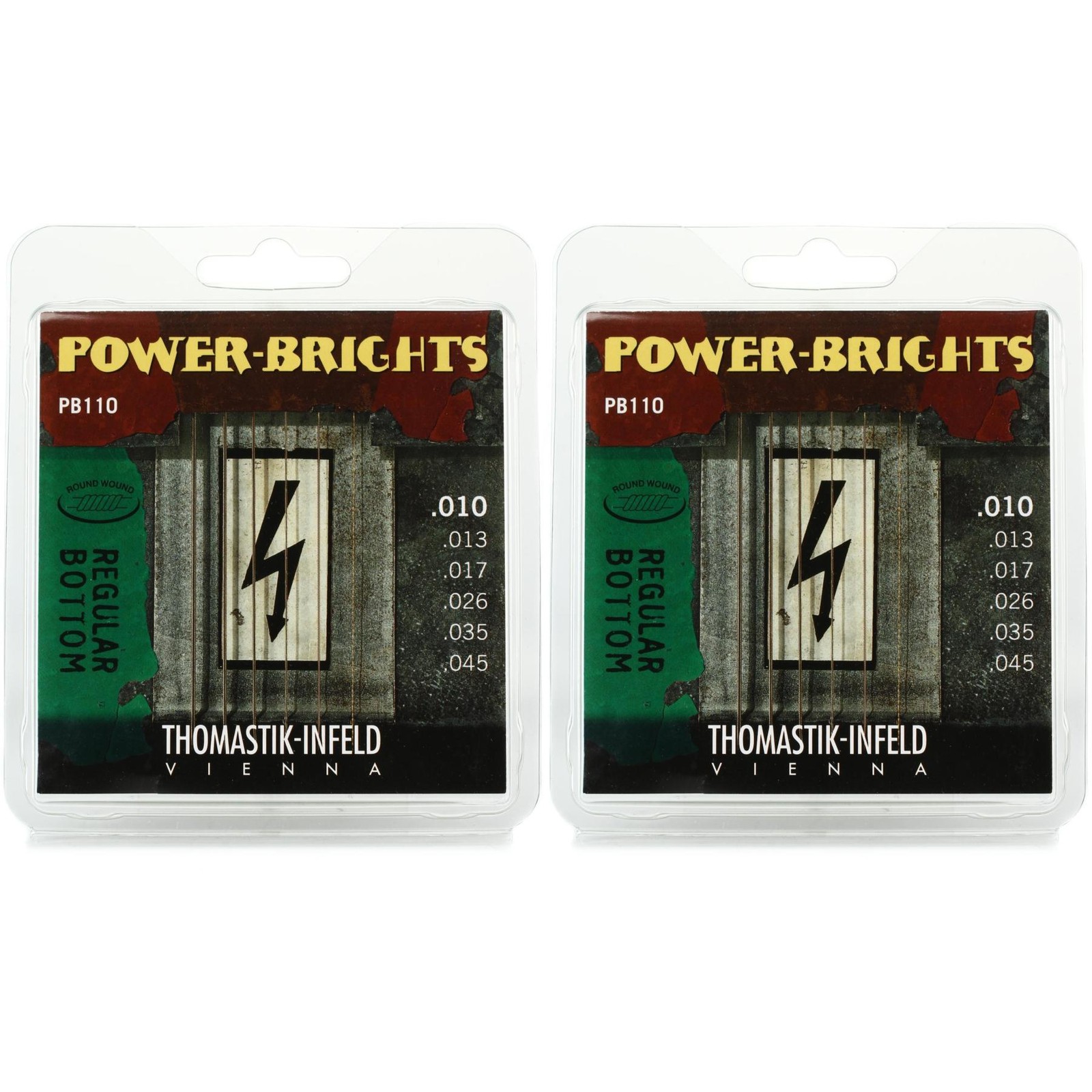 Струны для электрогитары Thomastik-Infeld PB110 Power-Brights - .010-.045