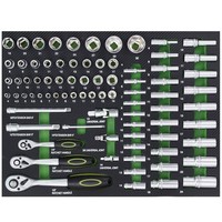 Profi Werkstattwagen Einlage SteckschlüSselsatz 80 Tlg. Schaum 520X400Mm GrüN