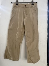 OshKosh B'gosh Boys Carpenter Pants Beige 100 Cotton Twill Pockets Classic sz5