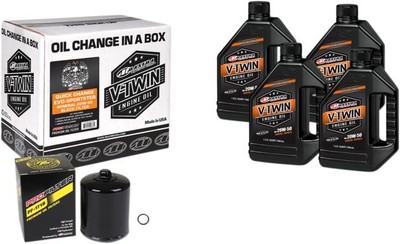 Maxima Quick Change Mineral Oil Kit Black 20W-50 #90-069014B Harley Davidson
