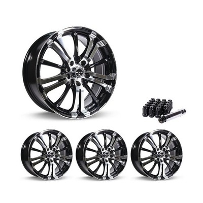 5x100 Set of 4 17'' Rims Black Alloy Wheel fits 2002-03 Chrysler Voyager, OEK0 RT