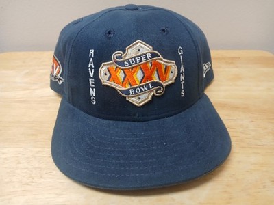 HAT Super Bowl XXXV Ravens Giants 2001 NEW ERA Exclusive Stadium Collection Navy