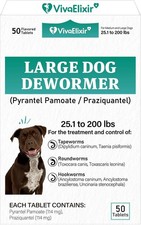 De-Wormer for Dogs, Oral Treatment for Tapeworm, Roundworm  Hookworm in Large D
