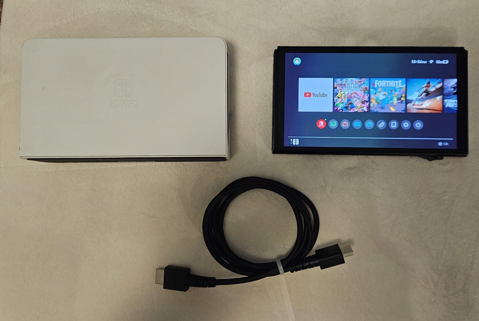 Nintendo Switch OLED Console - Tablet, Box, HDMI Cable and Charger (No Joycons)