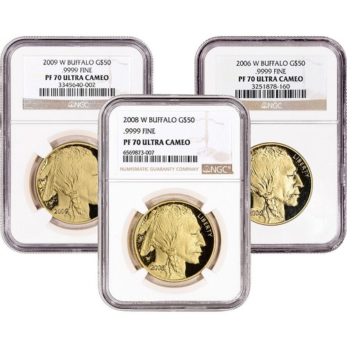 American Gold Buffalo Coin Proof 1 oz $50 - NGC PF70 Random Date and Label