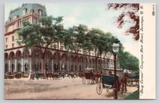 Syracuse NY Busy Corner Congress Hall Hotel Postcard c1900s