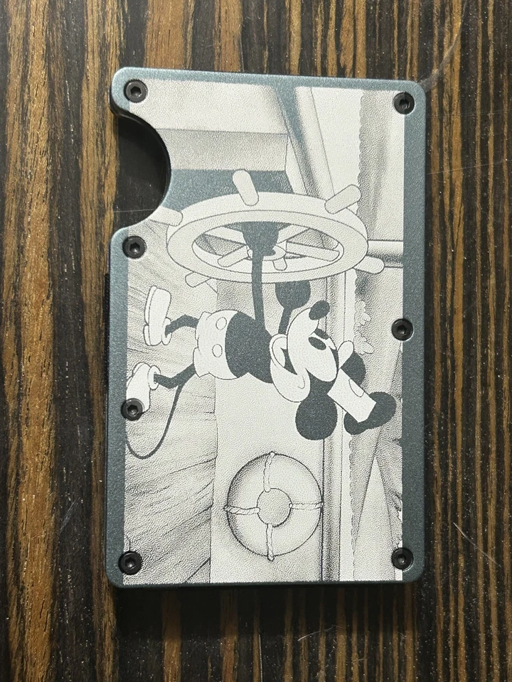 Steamboat Willie Mickey Mouse Disney RFID blocking RFID collectors wallet - Image 2 of 4