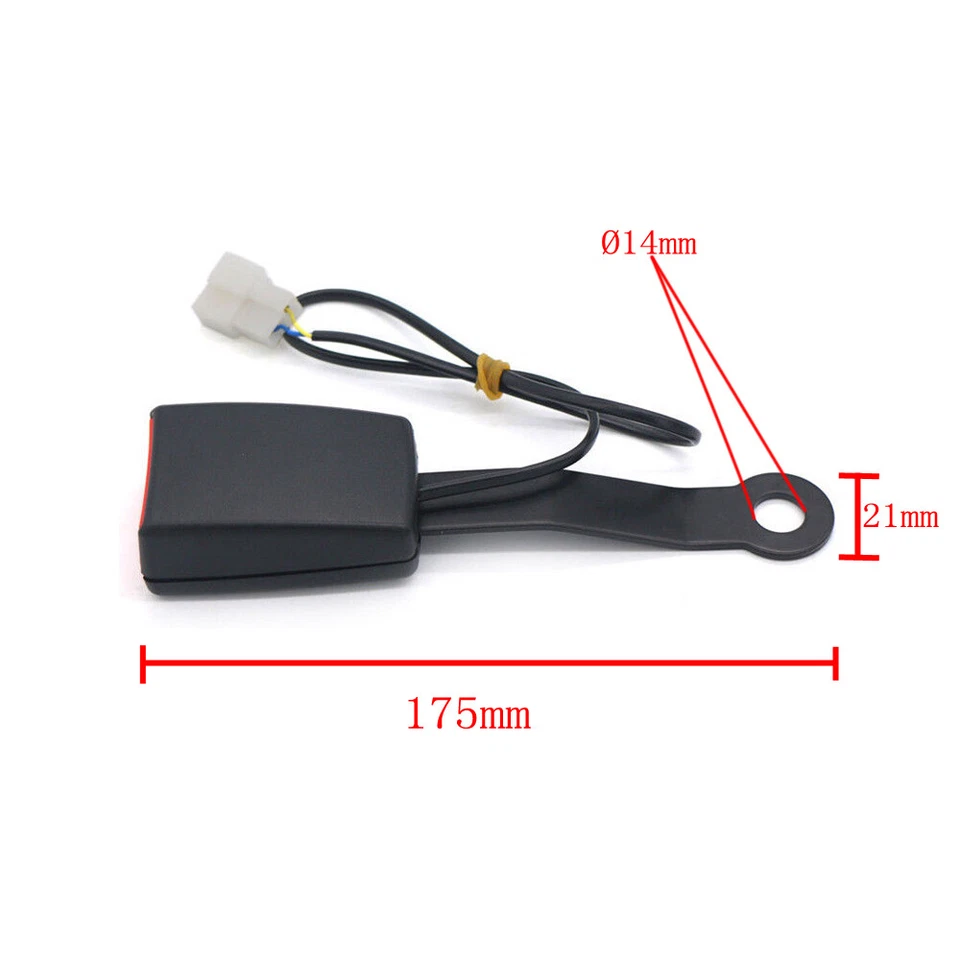 Bloqueo de cinturón de seguridad 22MM 7/8" Camlock hebilla de cinturón de seguridad delantero para automóvil con cable de advertencia Foto 2 de 4