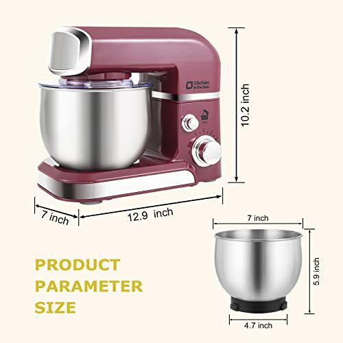 Kitchen in the box Stand Mixer,3.2Qt Small Electric Food Mixer,6 Speeds