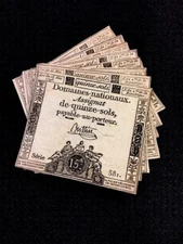 FRENCH REVOLUTION MONEY 1793   historical banknote collectible