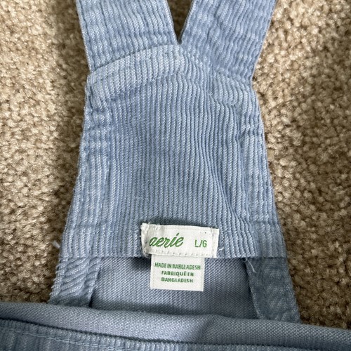 NWT Aerie Overalls Womens Corduroy Tapered Ankle Light Blue Cotton Stretch Sz L - Picture 4 of 13