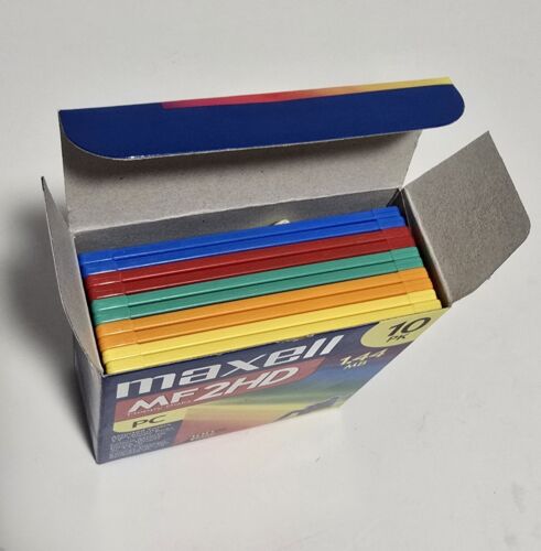 Maxell 3.5” Floppy Disks 10-Pack Colors MF2HD 1.44 MB Double Sided High Density - 第 5/5 張圖片