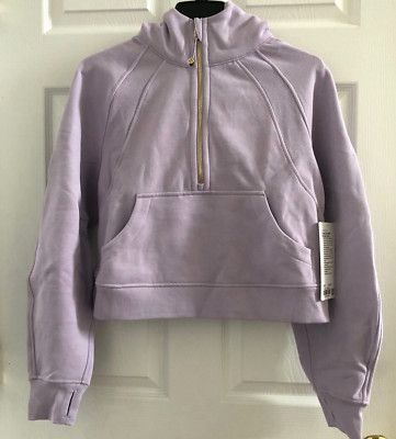 NEW Lululemon Scuba Oversized Half-Zip Hoodie Size M/L Lilac Ether/Gold -LW3DM4S