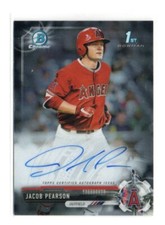 2017 Bowman Draft Chrome Pick Autographs Jacob Pearson Los Angeles Angels