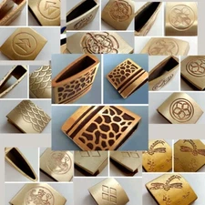 Wonderful Carved Brass Habaki For Japanese Samurai Katana Wakizashi Tanto