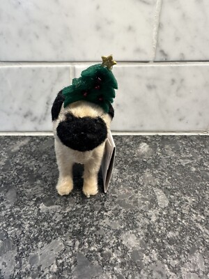New 2023 Target Wondershop Pug Dog w/ Tree Headband Christmas Ornament