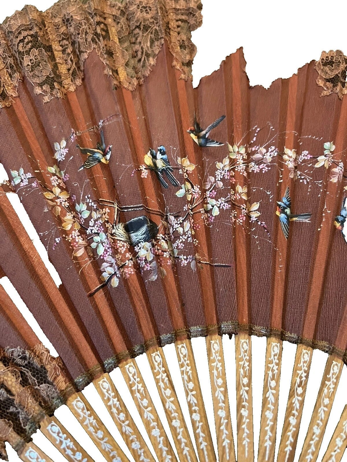 Ventiladores de mano Vintage Gasa