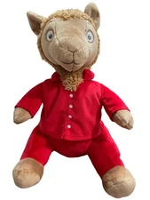 kohls cares Brown Liama Liama Plush Red Pajama Stuffed Animal