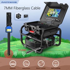 9" Pipe Inspection Camera 512hz Sewer Camera with Locator Self Leveling 40m