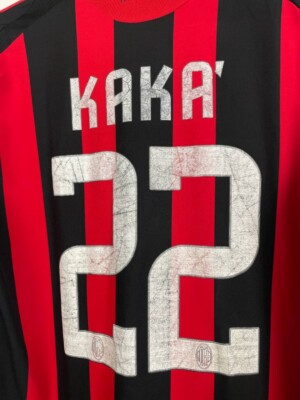 AC Milan Kaka #22 Adidas 2008-09 jersey t-shirt black red size