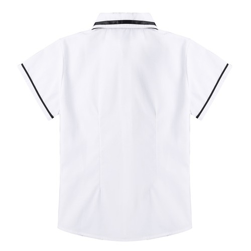 Women's School Girl Uniform Dress Short Sleeve Shirt Plaid Skirt Student Costume - Picture 84 of 113