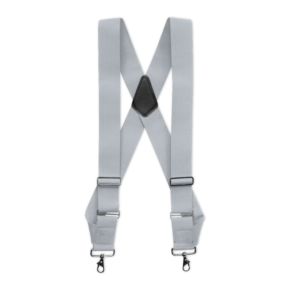 Tirantes para hombre: empuñadura lateral, broches de presión de bucle de acero inoxidable, clips, fabricados en EE. UU. Foto 2 de 4