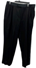 Pronto Uomo Men's Tuxedo Pants Size 34x40 Black with side strip