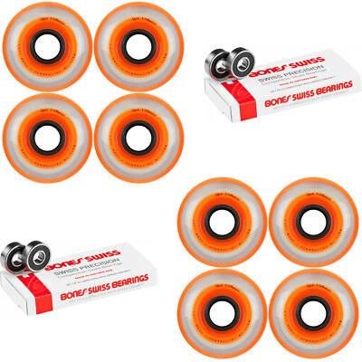 Labeda Millennium Gripper Orange Hockey Inline Wheels 72mm SOFT 8 Pack Swiss