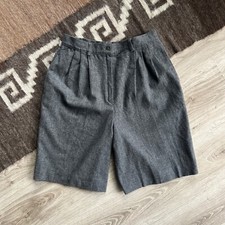 Pendelton USA Made Vintage Women's Wool Gray Shorts Size US 12
