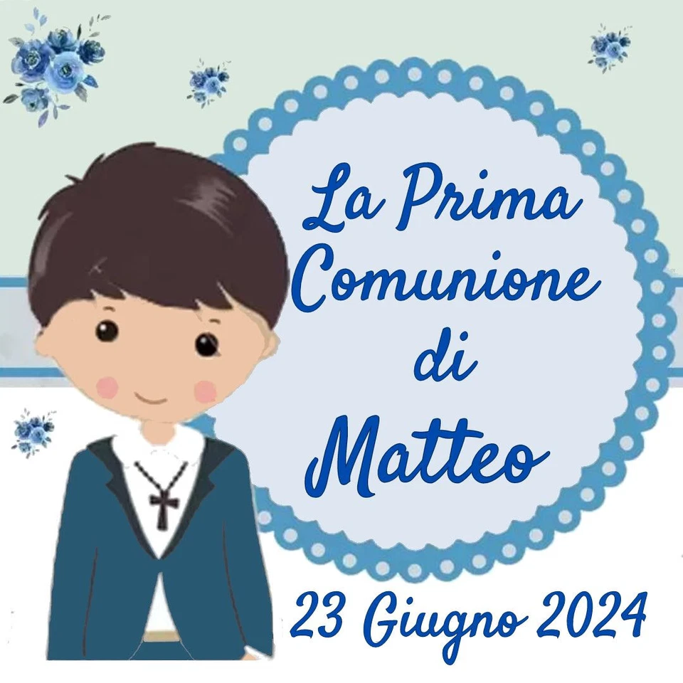 Comunione 40 spiedini marshmallow su base personalizzata a tema - Immagine 2 di 2