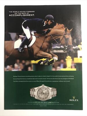 ROLEX Rodrigo Pessoa FEI World Cup - Oyster Perpetual 2005 Print Ad 20x28cm NYM