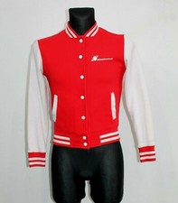 URBAN CLASSICS Vintage Jacket Varsity Old Skull Baseball Womens Red White Size S