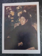 postcard Edgar Degas Mademoiselle Malo painting art unposted