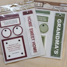 NEW Lot 2 Pkgs Kolette Destination Tags Grandma's Home Family Stickers -C