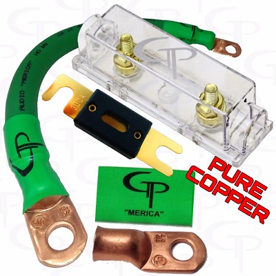 150 AMP ANL Fuse Holder INLINE Block BATTERY INSTALL KIT 2/0 AWG GAUGE COPPER G