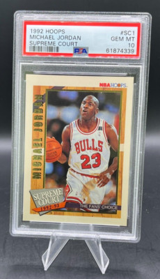 1992 Hoops Michael Jordan Supreme Court SC #1 PSA 10 GEM MINT | eBay