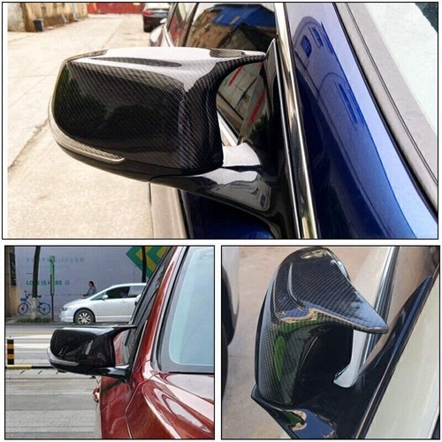 Carbon Fiber Wing Side Mirror Cover Cap For 2014-2022 Infiniti Q50 Q60 QX30 Q70 - Picture 2 of 11