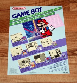 1990 NES GB Ad Flyer Mini Poster Super Mario Bros. 2 Metroid Zelda Pin Bot Golf