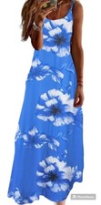 Spaghetti Maxi Dress Floral Print