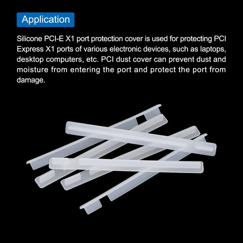 10pcs PCI Express X16 Port Duct Covers Caps for PCI-E X16 Female End, Clear - Photo 4 sur 7