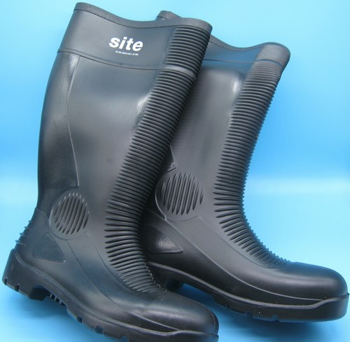 Site Steel Toe Wellington Boots Black 