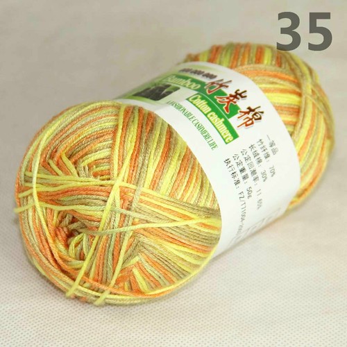 Sale 1SkeinsX50g Soft Bamboo Cotton Blankets Rugs Hand Knitting Crochet Yarn 35