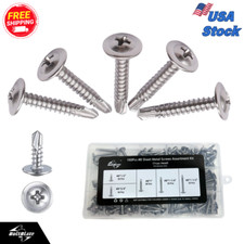 New Box 160 Piece Self-Tapping Stainless Steel Screws 8 Truss Head