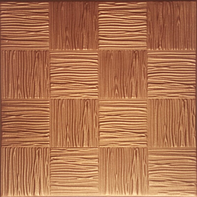 CUBISM Copper, Ceiling Tiles, Glue Up, 20'' x 20'', Decorative Foam, 20 Pieces