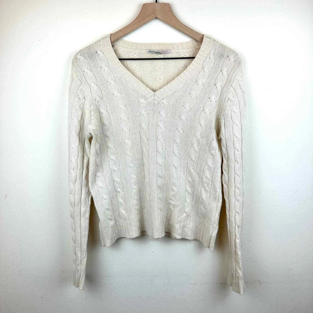 White v cheap neck sweater
